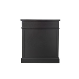 โต๊ะทำงานบ้านทำจากไม้สีดำพร้อมชั้นวางแบบถอดได้และลิ้นชัก3อัน - Product Image 4