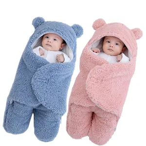 Sacco neonato 0-12 mesi coperta fasciatoio bambino ragazze carino cotone peluche ricezione coperta sacco a pelo neonato