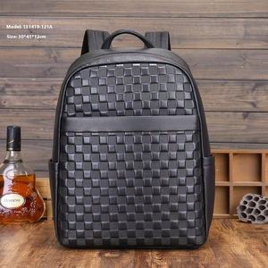 Sac à dos d'affaires à la mode en cuir de vachette véritable de première couche pour hommes, conception transfrontalière en PU de grande capacité pour ordinateur - Product Image 6