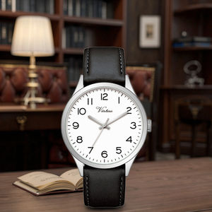 2025 Virtue Minimaliste Cadran <span class=keywords><strong>Blanc</strong></span> Montre À <span class=keywords><strong>Quartz</strong></span> Étanche Analogique avec Logo OEM Personnalisé pour Hommes et Femmes - Product Image 4