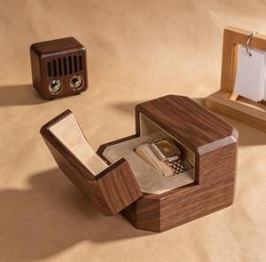 Engravable Logo <b>Watch</b> Packaging Gift Box Custom Sustainable Wooden <b>Watch</b> Storage Box Packaging Luxury Single <b>Watch</b> Box - Product Image 5
