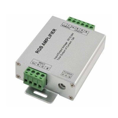 Wholesale DC12V/24V Aluminum LED Amplifier 12A/24A/30A Output Power RGB/RGBW Repeater Controller 5050 2835 Strip Lights Manual