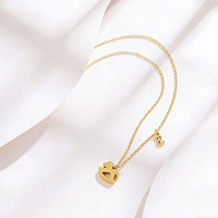 Collier en acier inoxydable plaqué or 18 carats, étanche, pendentif animal poney cheval, collier de fête de luxe