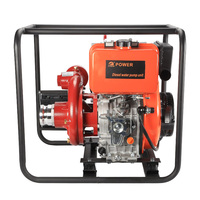 Pompes à eau mobiles miniatures automatiques haute pression de 2 pouces pour l'irrigation agricole, grande capacité, support OEM personnalisé