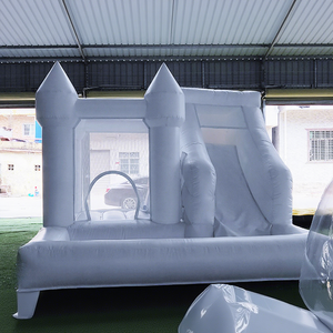 Wedding Kid Adult Jumping Inflatable White House Ball Pit Slide Plain Castle Oxford Cloth Easy Setup for White Wedding Wh - Product Image 1
