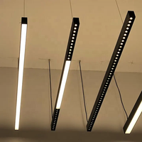 Lumière linéaire à DEL de forme rectangulaire moderne suspension à DEL suspension linéaire à DEL