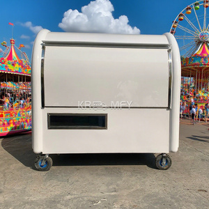 Chariot de présentation mobile commercial à pousser pour mini-café glacé et crème glacée, avec congélateur, entièrement équipé, pour bubble tea et autres aliments - Product Image 1