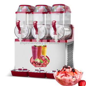 Máquina de granizado de hielo comercial Tres <span class=keywords><strong>tanques</strong></span> 36L Bebida fría Máquina de bebida de fruta de granizado de hielo triturado - Product Image 5