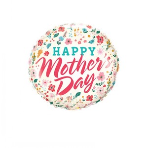 Nuovo design in stile inglese 18 pollici rotondi per la festa della mamma buon palloncino in lamina con fiore per festa della mamma - Product Image 1