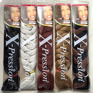 Cheveux à tresser Jumbo de 82 pouces, fibre synthétique noire africaine, longues tresses, double trame, vente en gros par Senmu Beauty - Product Image 1