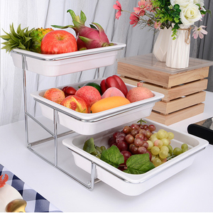 Alzata <span class=keywords><strong>per</strong></span> Torta Nuziale a 3 Piani in Acciaio Inox Riutilizzabile con Design Moderno <span class=keywords><strong>per</strong></span> Esposizione Alimenti e Catering Buffet - Product Image 6