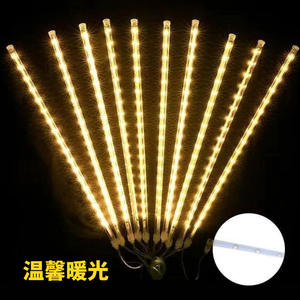 Tubes de douche de météores LED étanches 30cm/50cm/80cm lumières de fée scintillantes pour mariage jardin Christmas-IP65 coloré nouveau Design - Product Image 4