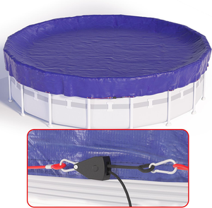 Couverture de <span class=keywords><strong>piscine</strong></span> d'hiver robuste, conception coupe-vent bloque la neige, tailles personnalisées disponibles pour les piscines hors sol et creusées - Product Image 1