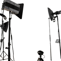 Patton 200W Iluminación Profesional para Estudio de Audio y Video DMX 512 Luces LED de Pie con Programas Automáticos, Aluminio Fundido a Presión, Protección IP33 para TV