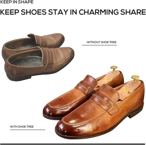 Árbol de zapatos de cedro para hombres y mujeres con tubos de acero chapados en latón dobles Zapatos interiores ajustados - Product Image 4