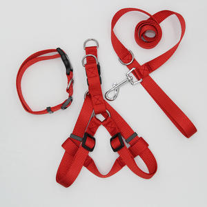 Hunde geschirr und Leinen Set mit Halsband Schritt in verstellbarem No Pull Safe Doggy Harness Weiches Nylon H-förmiges Ganzkörper geschirr - Product Image 6