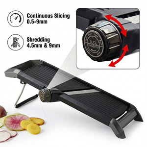 LOVFE Juego de Regalo Personalizado para Cocina, Cortador de Verduras Multifuncional Manual de Acero Inoxidable, Rebanador de Frutas, Mandolina - Product Image 4