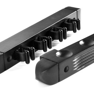 Support mural pour queues de billard MoyanSuper, noir, 4 queues, durable, résistant à l'eau - Product Image 1