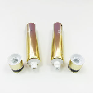 Tubos de plástico ABL de oro brillante, tamaños de 50-100g <span class=keywords><strong>con</strong></span> tapa de gota de agua acrílica para cosméticos, pasta de dientes, loción bronceadora - Product Image 6