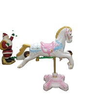 Cheval de carrousel décoratif pour vitrine avec support / Cheval de carrousel de manège / Accessoire en fibre de verre en forme de cheval de carrousel