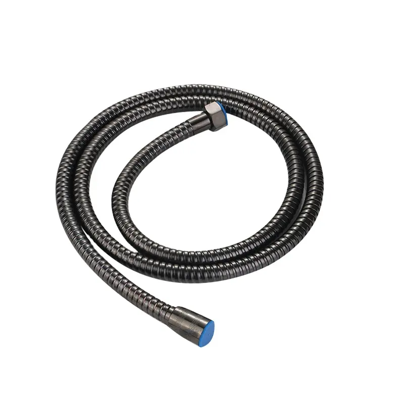 Stainless Steel Black Shower Hose Chrome increased thickness and density explosion proof for bathroom