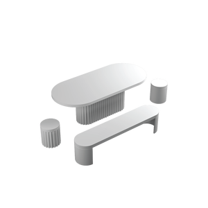 Contemporary OEM Shape Cement <b>Dining</b> <b>Table</b> With Solid Pedestal Base Concrete Restaurant <b>Table</b> For Hospitality Projects - Product Image 6