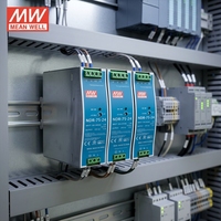 Alimentation à découpage sur rail DIN MeanWell SMPS NDR-75 NDR-120 NDR-240 NDR-480 12V 24V 48V, mince et économique avec PFC