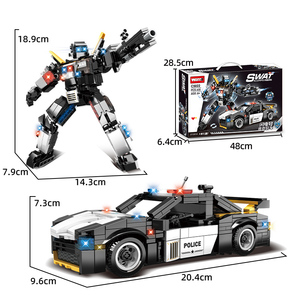 Juguetes Woma, Robot <span class=keywords><strong>SWAT</strong></span> Mecánico Transformable, Bloques de Construcción, Modelo de Ensamblaje, Juguetes Mecánicos - Product Image 5