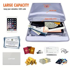 Fire Proof Wholesale Document <b>Box</b> <b>File</b> Cases Fire Water Resistant with Lock Zipper Business Useful Storage Bag - Product Image 5