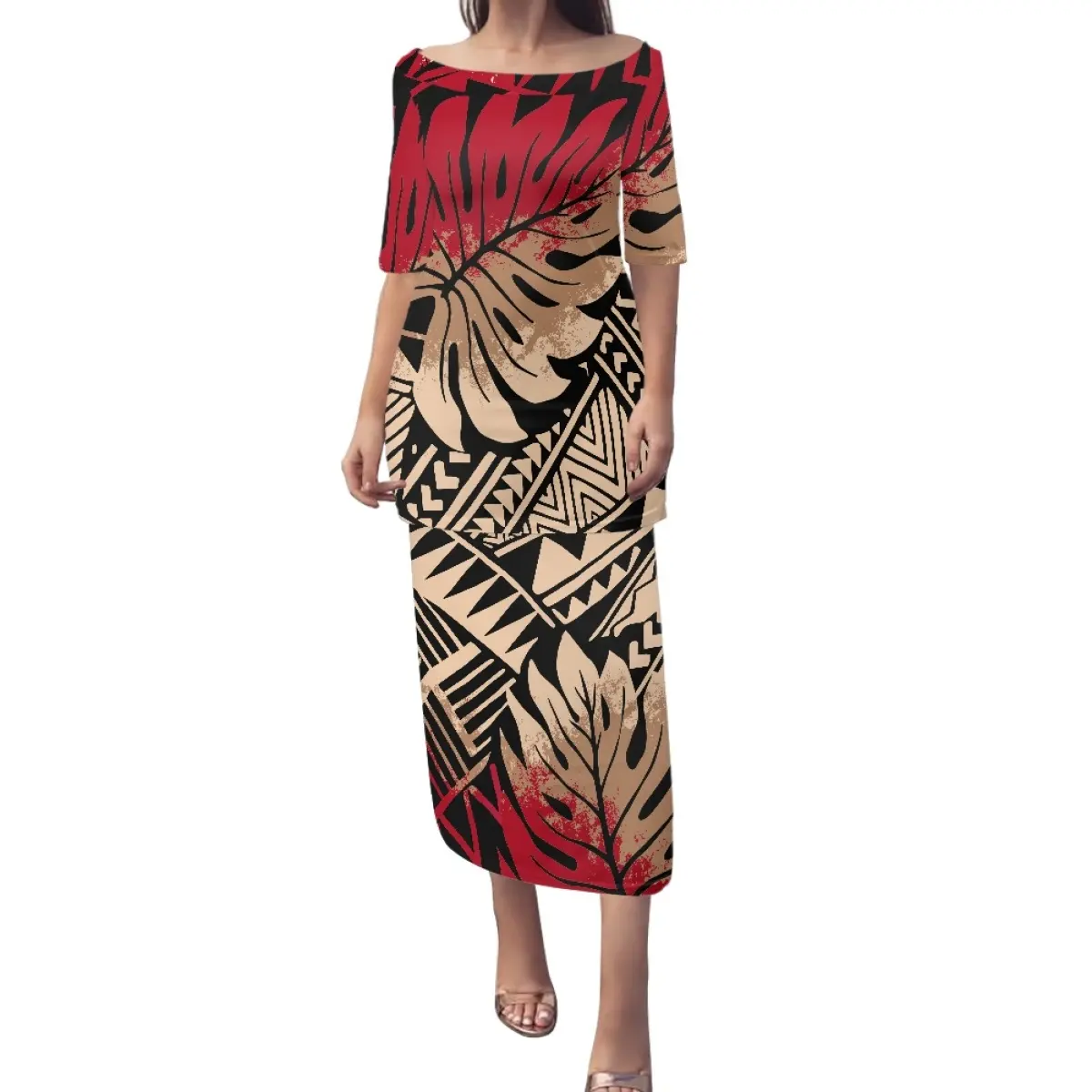 Người Phụ Nữ Dresses New Arrivals 2023 Bán Buôn Samoa Tribal In Đêm Dresses Đối Với Phụ Nữ Sexy Puletasi Phụ Nữ Dresses Giản Dị Mùa Hè