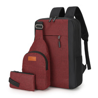 Ensemble de trois sacs de sport Oxford imperméables pour garçons et filles - Comprend un sac pour ordinateur portable durable et un sac à dos scolaire décontracté