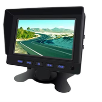 Moniteur de recul pour voiture IPS 5 pouces, 2 entrées vidéo AHD 1080P 800x480, écran de recul pour camion, fourgonnette, camping-car, chariot élévateur