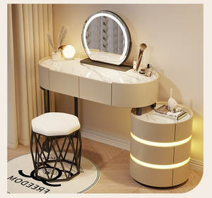 Lámpara <span class=keywords><strong>de</strong></span> Tocador Estilo Princesa, Popular, <span class=keywords><strong>de</strong></span> Lujo, Nórdica, Moderna, Minimalista, con Placa <span class=keywords><strong>de</strong></span> Roca, para Dormitorio, Casa Pequeña, Maquillaje para Niñas - Product Image 4