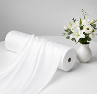 Tissu extensible en soie de lait pour draperie de mariage, couleur beige, pour plafond ondulé de salle de mariage, décoration de scène d'hôtel de style coréen