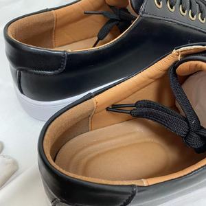 Zapatillas de cuero genuino de gran tamaño para hombre, planas, informales, para skate, unisex, ligeras, con suela de goma antideslizante, EVERGREEN, talla grande - Product Image 5