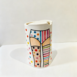 Taza de porcelana hecha a mano personalizada-Diseño único de patrón de manguera - Product Image 4