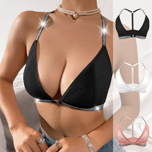 Confortable rassemblement beauté dos soutien-gorge transfrontalier argent soie rayure grand dos qui fuit femmes soutien-gorge dames sans couture corps Lingerie - Product Image 1