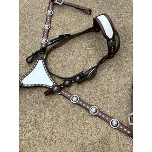 Ensembles de clous en cuir occidental blanc durable du cavalier professionnel et des passionnés Bride de cheval souple et forte incluse Fournisseur indien - Product Image 3