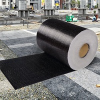 Tela de Fibra de Carbono 100% para Refuerzo de Concreto, Rollo de Tejido Plano 12K, Material de Refuerzo de Alta Resistencia para Construcción