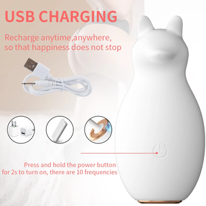 Masturbador femenino LILO recargable por USB, Serie de vibradores para mascotas bonitas con 10 velocidades, masajeador de coqueteo, vibrador impermeable - Product Image 6