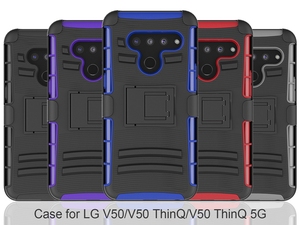 Coque de téléphone 3 en 1 ThinQ, étui avec support de <span class=keywords><strong>ceinture</strong></span>, étui 3 en 1 pour LG V50 2019/ LG V50 ThinQ 5G - Product Image 3
