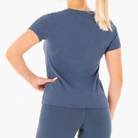 T-shirt en coton à col boutonné imprimé sur mesure pour femmes, respirant, jersey écologique, de haute qualité, manches courtes pour la course à pied, le fitness et le yoga