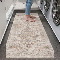 LUMI Anti Fatigue Floral Kitchen Mat 24x59 Cushioned Standing Runner Rug Waterproof Non-Slip Padded Floor Mat Laundry Room