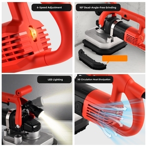 Ручная портативная электрическая шлифовальная машина для пола 110В/220В, компактная, для полировки каменных поверхностей и удаления краски - Product Image 6