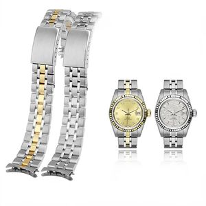 Correa de <span class=keywords><strong>reloj</strong></span> de Metal de extremo curvo para Tudores Princes 13 17mm 19 20mm hebilla plegable pulsera de correa de acero inoxidable sólido para hombres y mujeres - Product Image 1