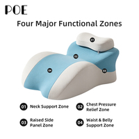 Oreiller ergonomique en mousse à mémoire de forme haute densité pour adultes, coussin triangulaire pour couples, oreiller de sexe, pour l'allaitement et l'hôtellerie