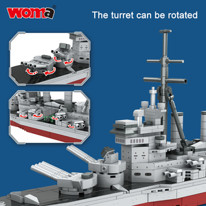 Décor <span class=keywords><strong>à</strong></span> la maison War Fleet Ship Model Battleship Collectible Building Block Set pour enfants et adultes Spielzeug Games - Product Image 2