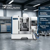 Centre d'usinage vertical VMC640 3 axes 600x360x450mm BT40 8000 tr/min 5,5 kW, machine de fraisage CNC pour moules et pièces métalliques