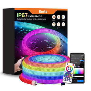 Bande LED néon flexible en silicone IP67, synchronisation musicale, contrôle vocal, RGB intelligent, Wifi Mesh, bande LED intelligente RGB, lumière néon LED - Product Image 1