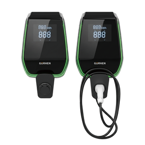 Chargeur mural AC pour véhicule électrique ES07 7KW monophasé ES22 22KW triphasé avec écran numérique en option et câble de charge Type 2 intégré - Product Image 1